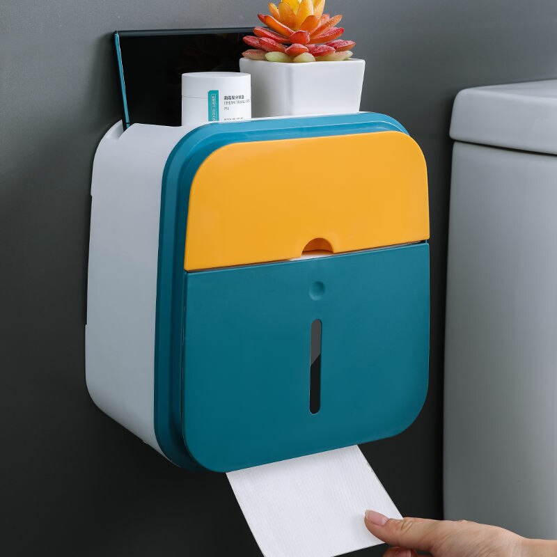 Vegghengt baderomsorganisator Tissue Box Holder | Skanto