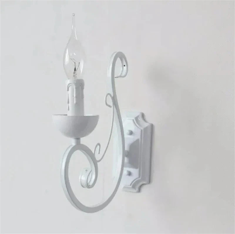 LuminousEra - Hvit Vegglampe med E14 Stearinlys Skanto