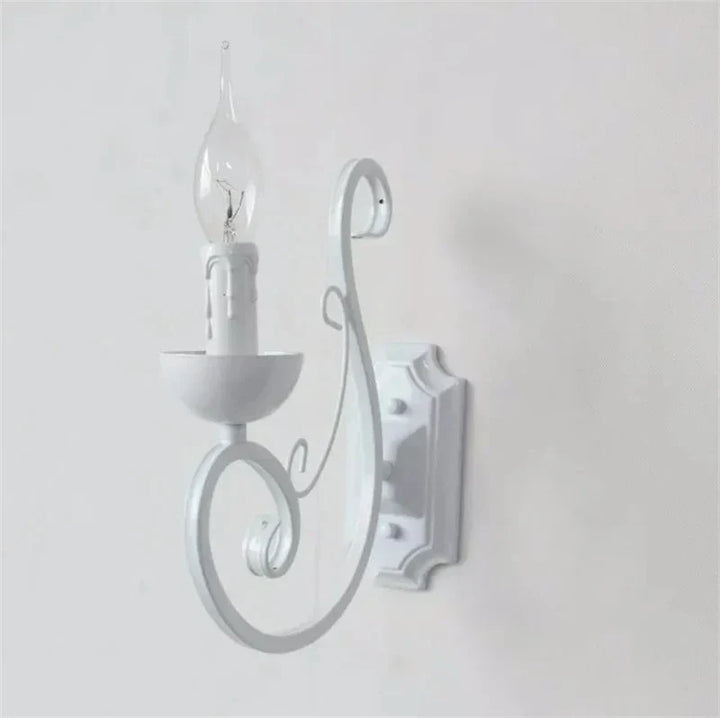 LuminousEra - Hvit Vegglampe med E14 Stearinlys Skanto