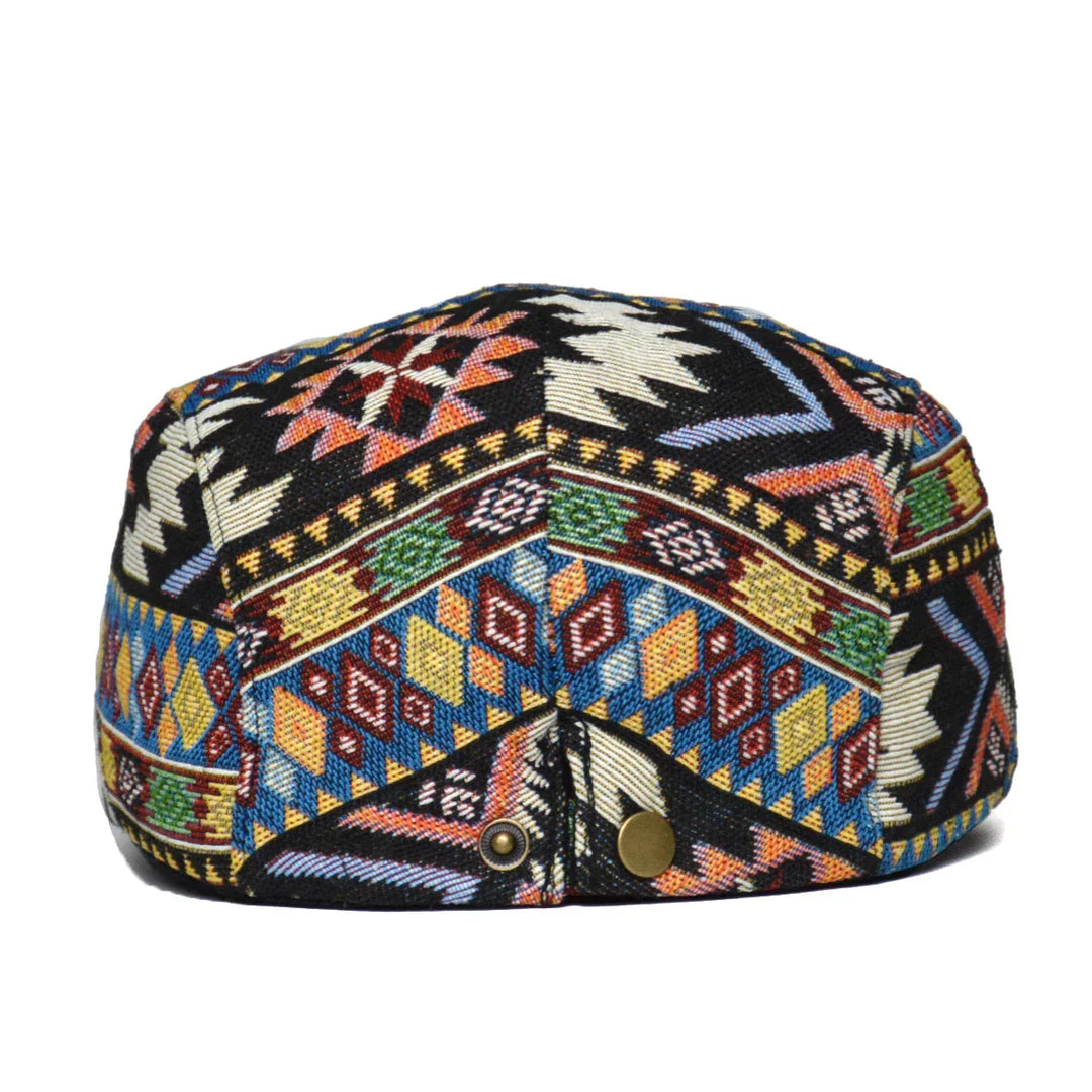 Skanto | Fargerik Retro Flat Cap – Vintage-Inspirert Bomullshatt for Alle Sesonger