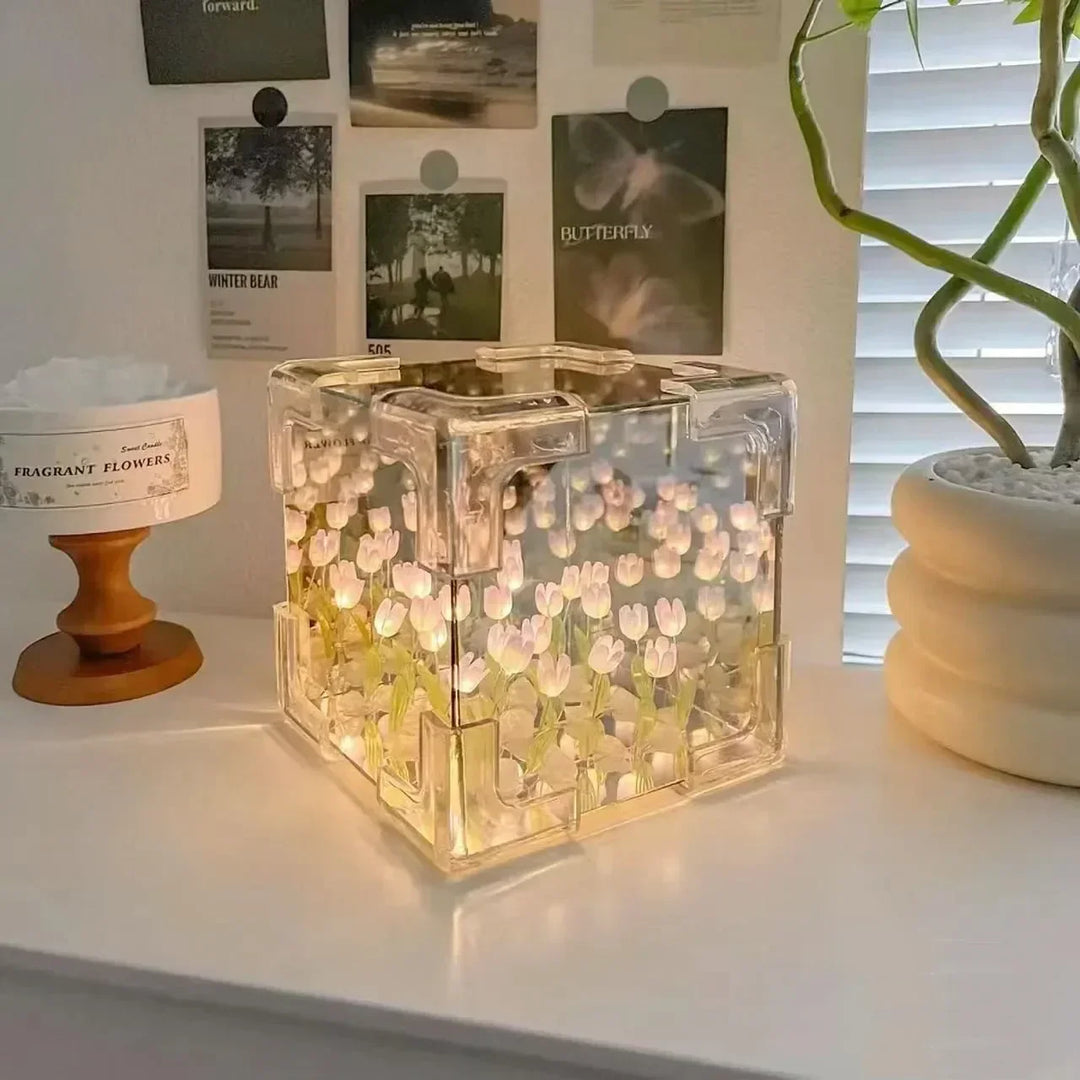 3D Tulip DIY Skantoomster Kuben Nattlampe | Skanto