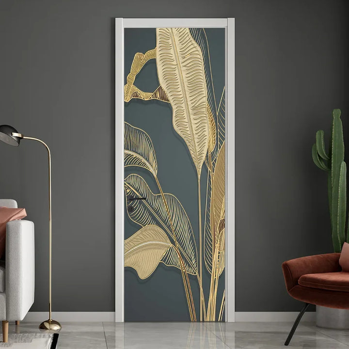 Modern Abstract Pearl Geometric Door Sticker Mural Removable PVC Vinyl Peel N Stick Wall Art Mural Sticker for Indoor Doors Creative DIY Home Deco | Skanto