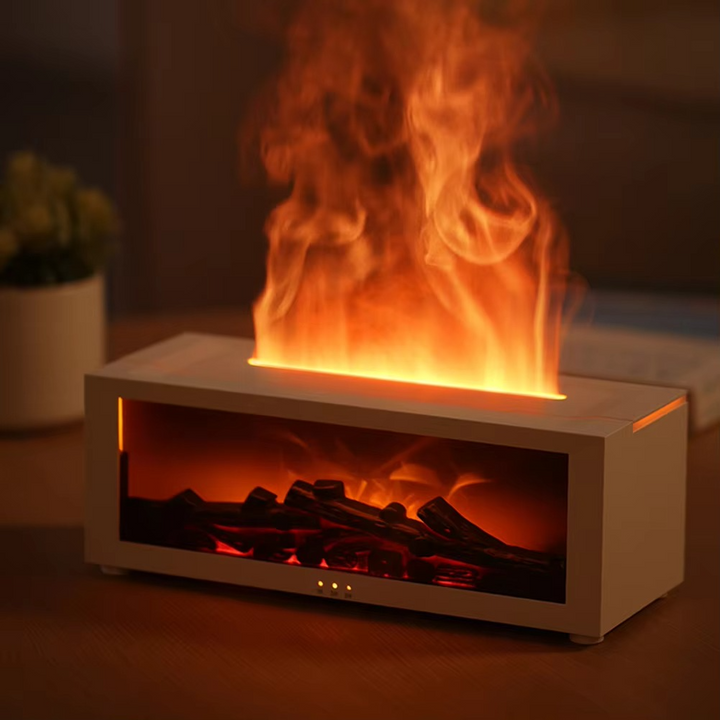 Skanto | Simulert Flamme Aromaterapi Diffuser og Luftfukter med Timer