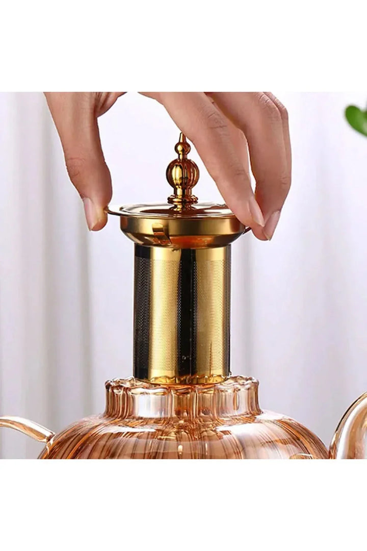 Skanto | Glasset tekanne med infuser og lokk for løs te