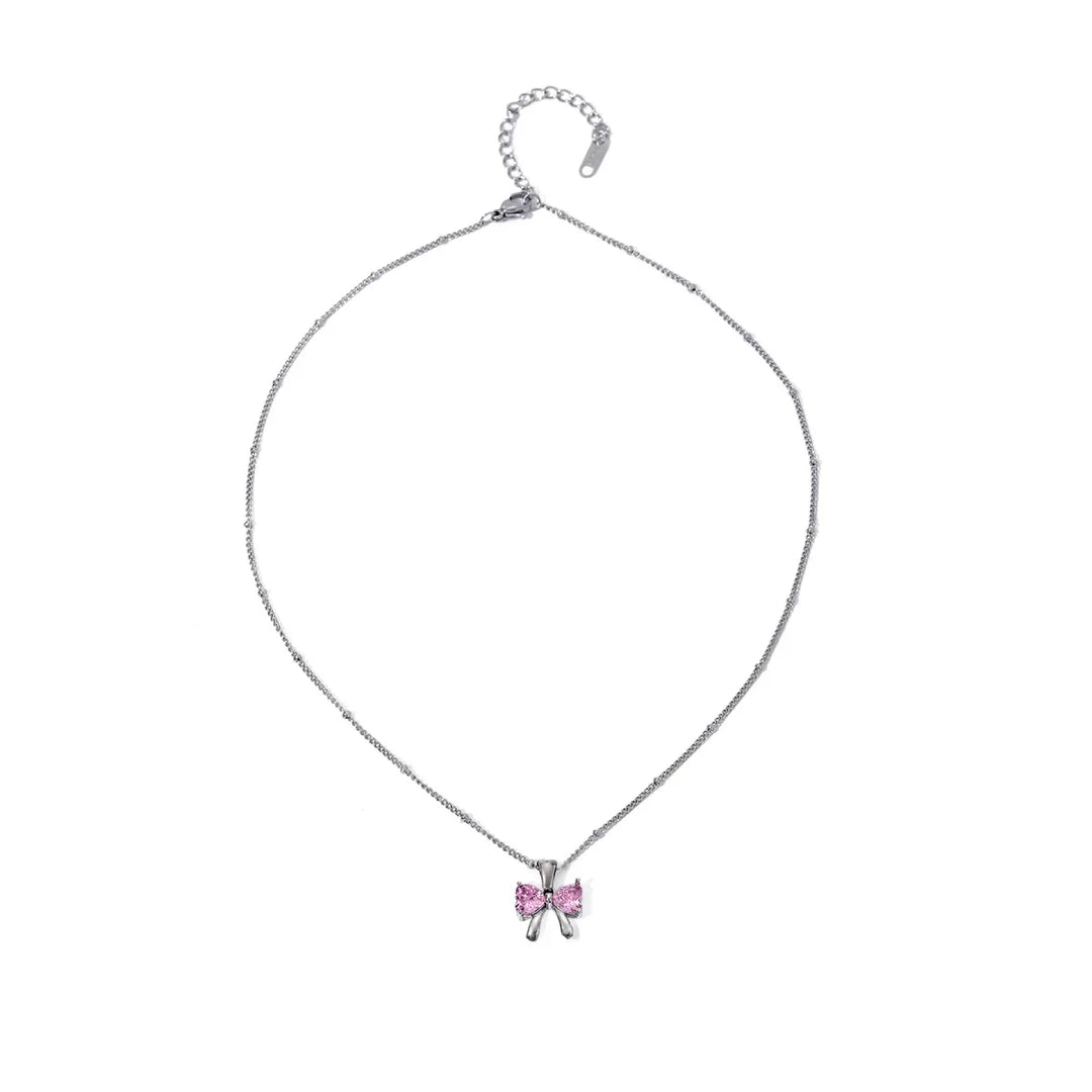 Skanto | Delikat Feminine Diamant Sløyfe Halskjede