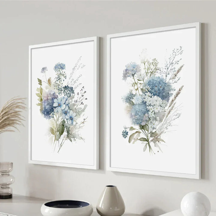 Minimalist Wildflower Watercolor Wall Art Fine Art Canvas Print Botanical Posters Pictures For Living Room Home Decor | Skanto