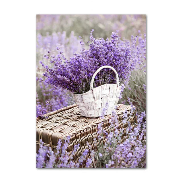 Provence Landskap Purpur Lavendel Bilder av rolig vegkunst Fine Art lerretsutskrifter Galleri veggbilder for stue Kunst Dekor | Skanto