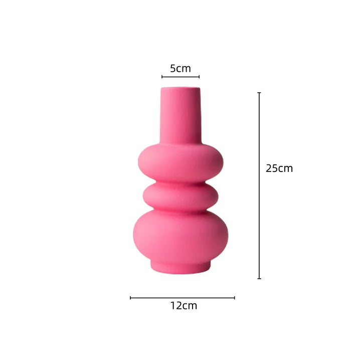 Livlig rosa keramikk vase | Skanto