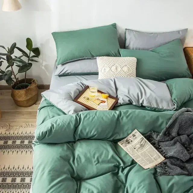 Vendbar sengetøysett, myk og pustende for moderne komfort | Skanto