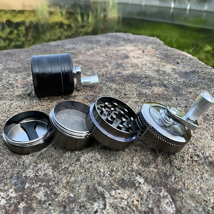 Skanto | Nøtt og Hard Krydderkvern - Håndverktøy for å male muskatnøtt, ingefær, steinsalt og pepperkorn