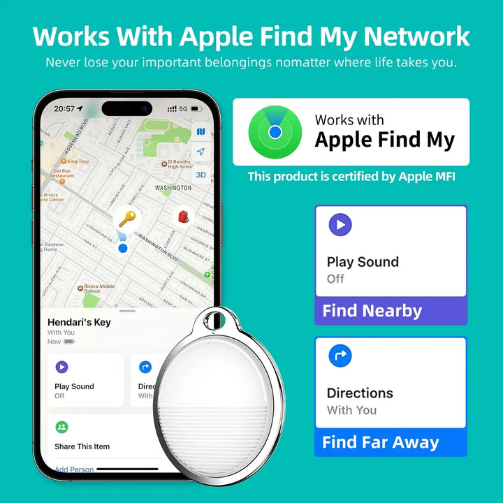 Skanto | Smart Tracker Bluetooth Tag Nøkkel GPS Locator