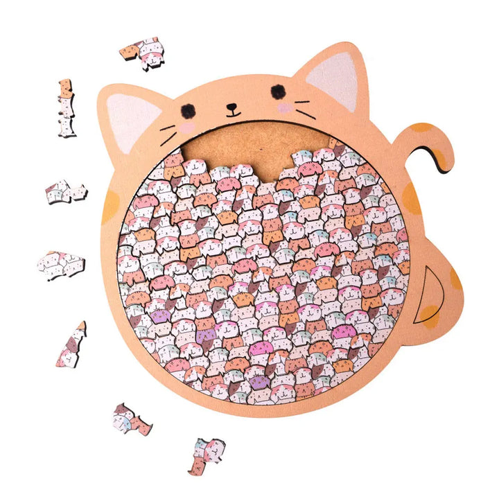 Skanto | Wooden Cat Craze Trekunst Puslespill