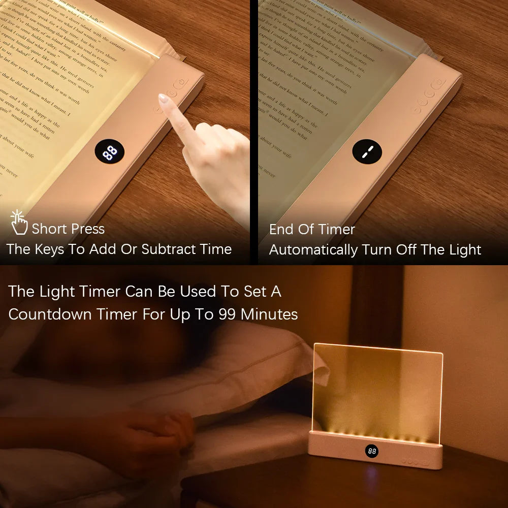 Skanto | Lexora Boklys LED Lese lampe Bokmerke | Portabel & Ultra-tynn | Natt & Reise lys | USB 5V | ABS