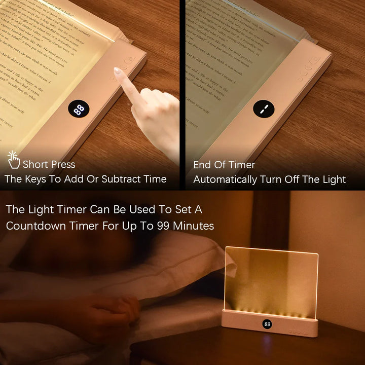 Skanto | Lexora Boklys LED Lese lampe Bokmerke | Portabel & Ultra-tynn | Natt & Reise lys | USB 5V | ABS