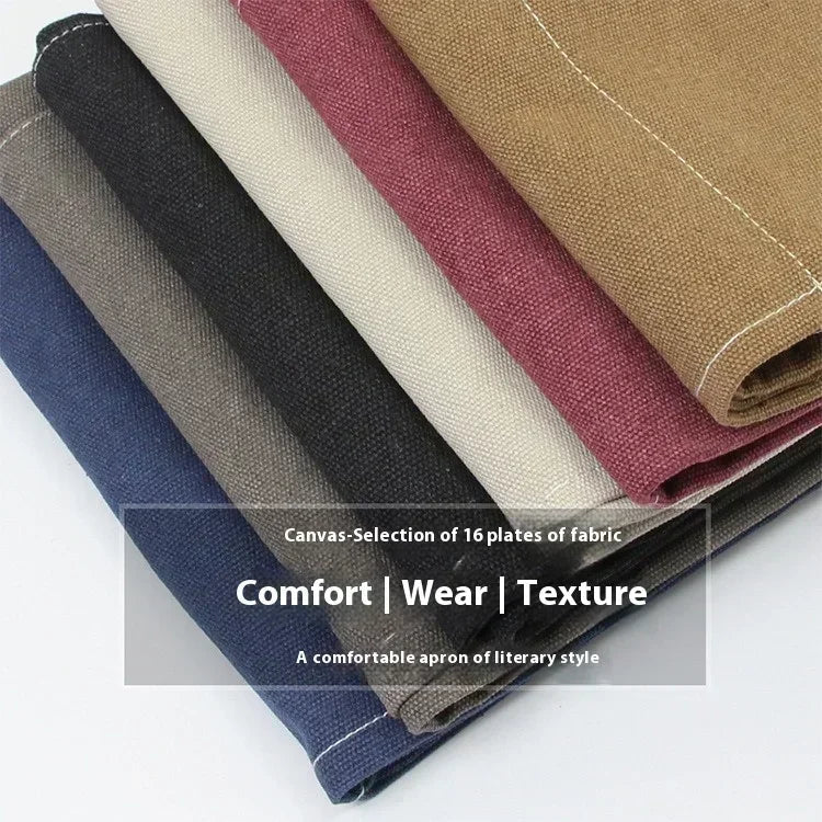 Canvas forkle med lommer, justerbart, Unisex | Skanto