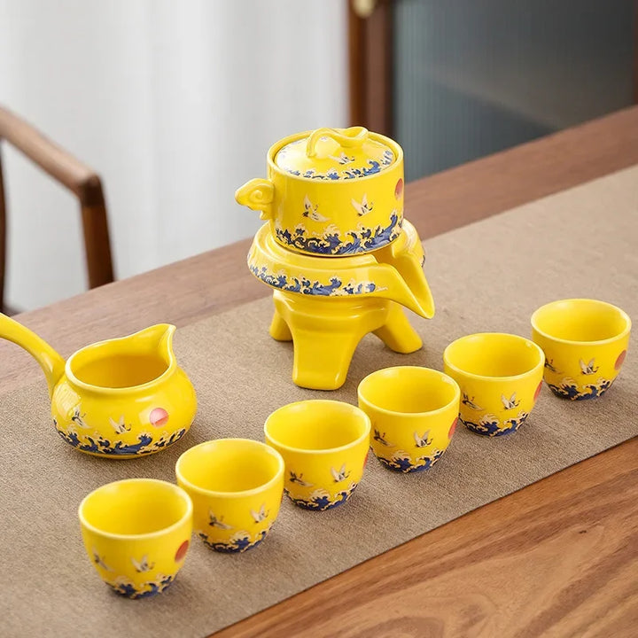 Skanto | Royal Golden Porcelain Dragon Flow Teasett