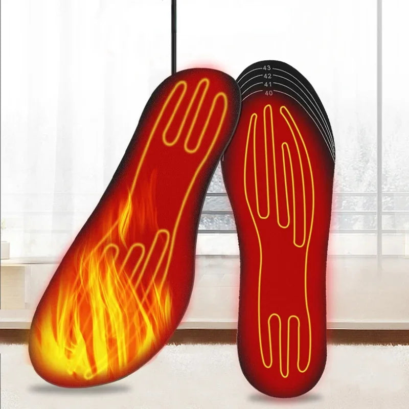 Skanto | ThermaStep USB Oppvarmede Innesåler | Tilpassbar størrelse 35–46 | Oppladbar & Vaskbar | Karbonfiber Oppvarmingsteknologi | Fotvarmer for vinter & Utendørs