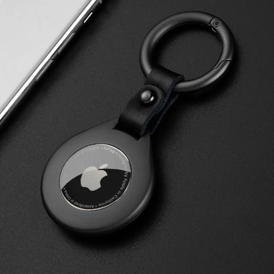 Høy-kvalitet lær metall pendant beskyttende etui for Apple Airtags