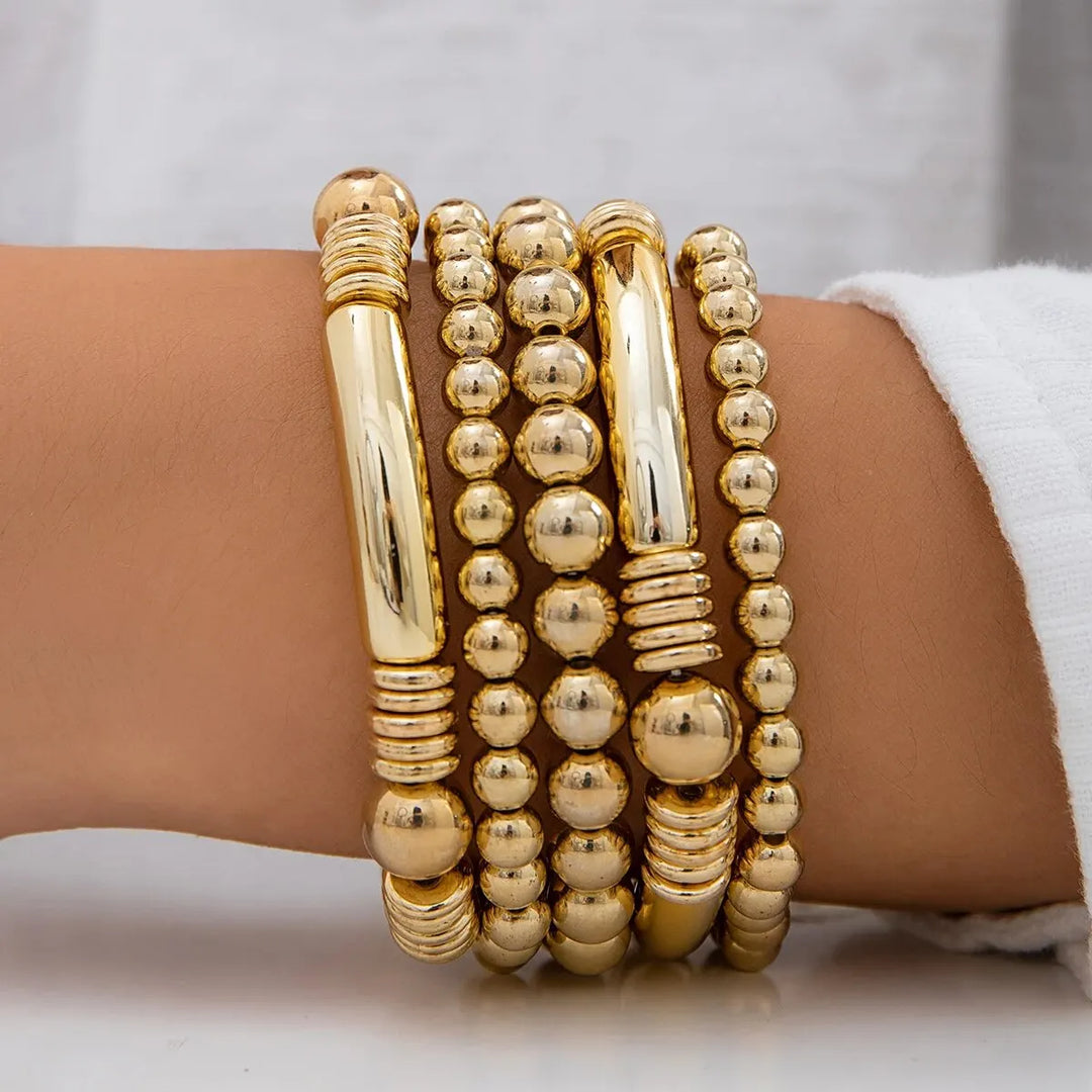 Skanto | 5pc Beaded Bracelet Stack Set