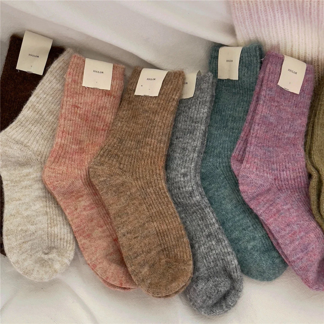 Skanto | CozyWarmth | Kvinnenes termiske sokker | 9% ull og kasjmir | Ekstra tykk og myk | Japansk strikkestil