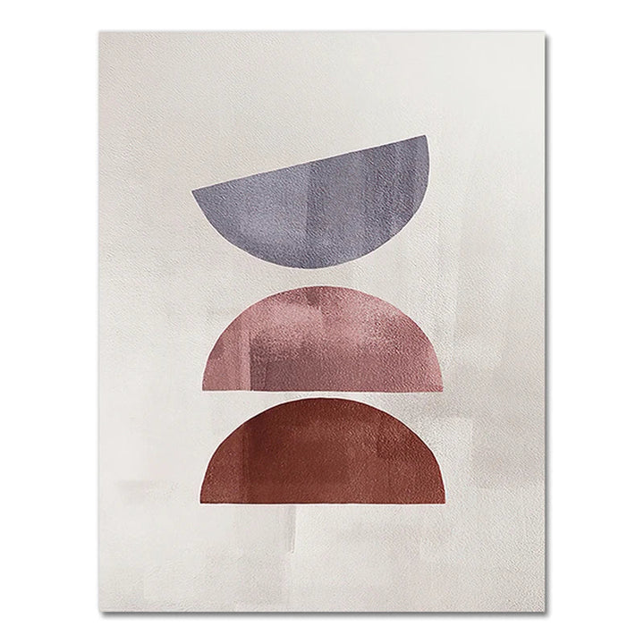 Skanto Scandinavian Minimalist Geometric Dark Neutral Colors Wall Art Fine Art Canvas Prints Modern Abstract Pictures for Living Room Home Decor | Skanto