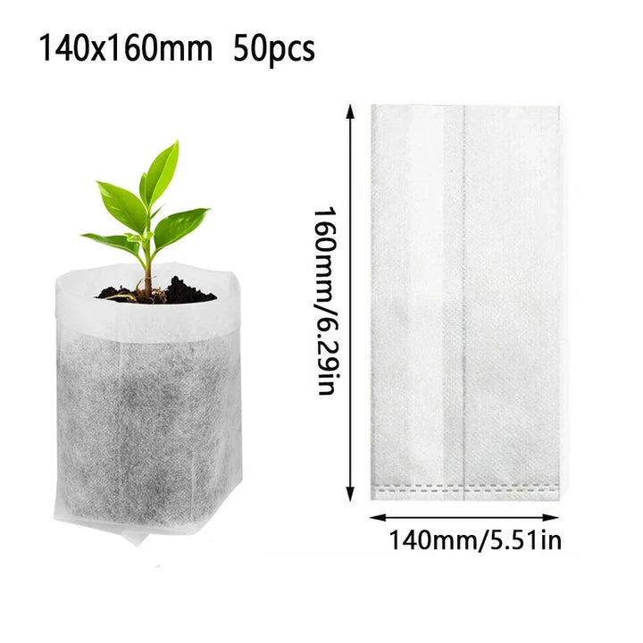 Skanto | Planteposer BioGrow | Biologisk nedbrytbart | Pustende & Rotvennlig | Sett med 25–100