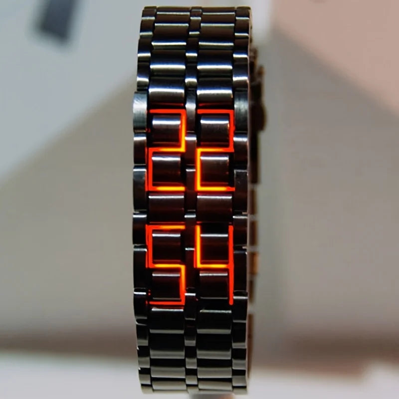 Skanto | LED Lava Digital Unik Flow Klok