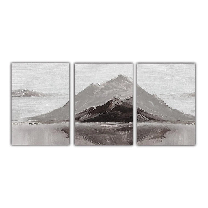 Abstract Gray Mountain Landscape Wall Art Canvas Prints Pictures For Modern Apartment Living Room Dining Room Art Decor | Skanto