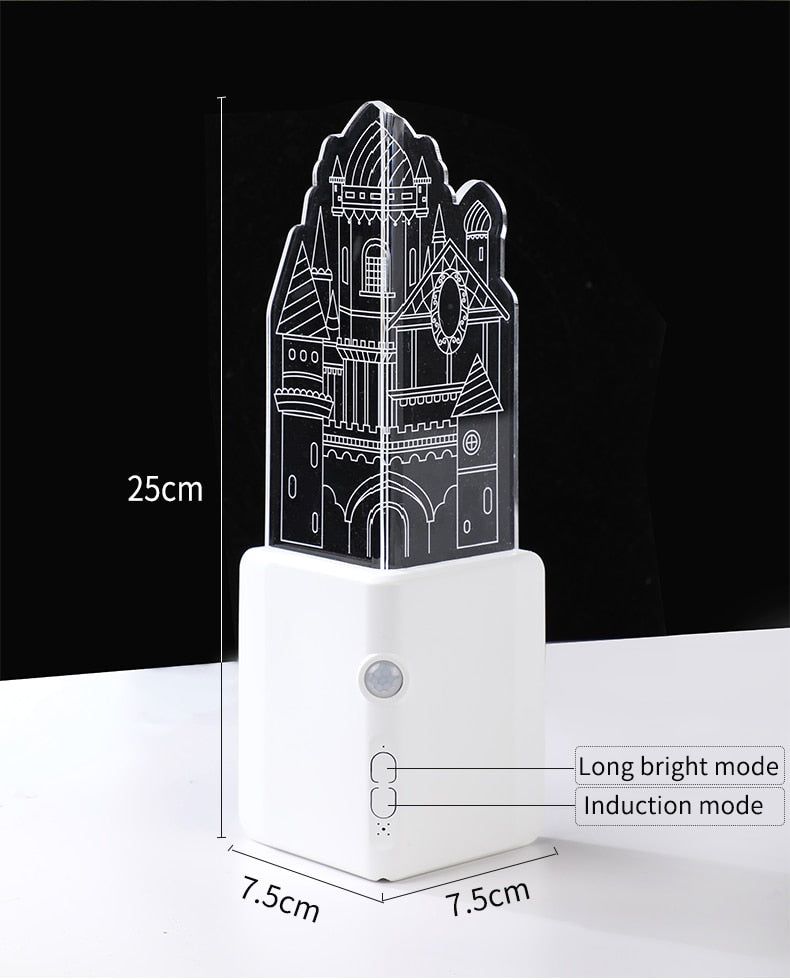 Skanto | 3D LED Oppladbar Vegg Nattlampe