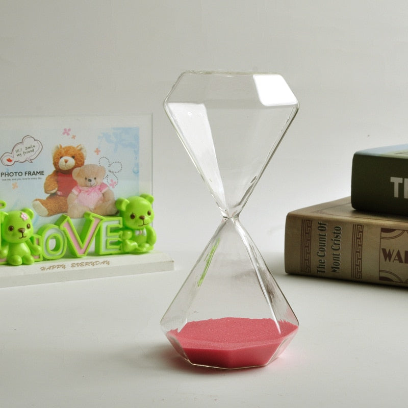 Skanto | 5–60 Minutters diamant sandglass, sandglass, sandglass, barnegave, sandglass, hjemmeinnredning, tilgjengelig i flere fargealternativer