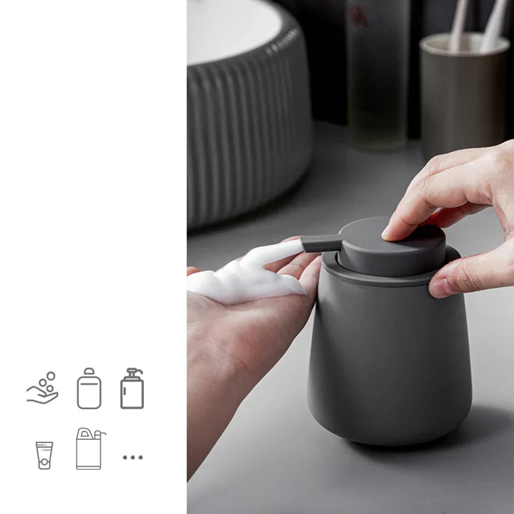 CeramiLux 300 ml Luksus Såpedispenser laget av Keramikk – for Såpe, Sjampo, Balsam eller Lotion Skanto