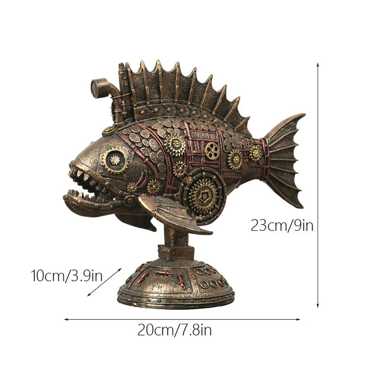Skanto | Steampunk Mekanisk Blackfish Figurine