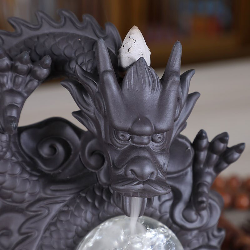Mystic Dragon Lucky Clay Waterfall Burner | Skanto
