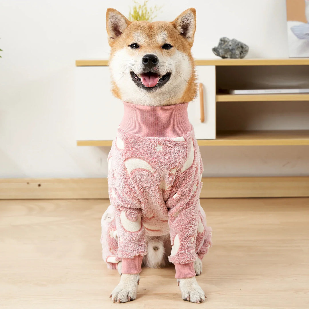 Varmere Hundepysjamas for vinteren fluffy og stretchable Skanto