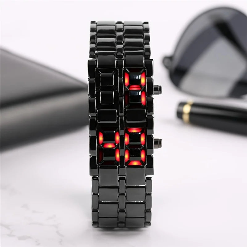 Skanto | LED Lava Digital Unik Flow Klok