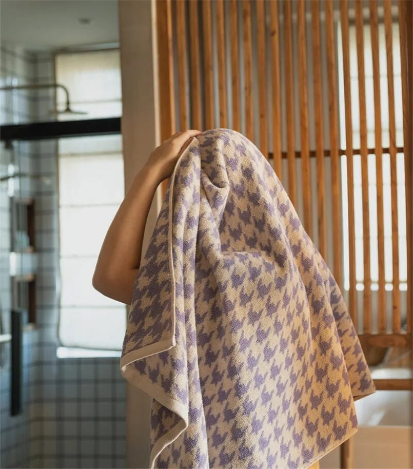 HoundLuxe Vintage Houndstooth Bomull Ansiktsklut Skanto