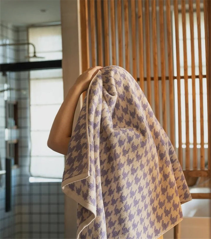 HoundLuxe Vintage Houndstooth Bomull Ansiktsklut Skanto