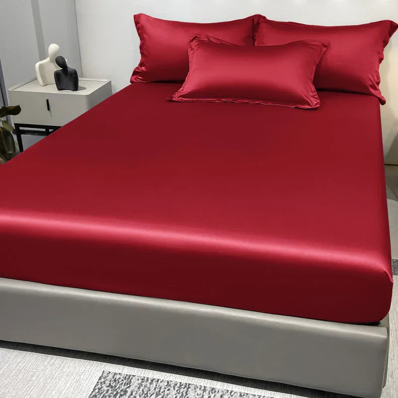 Skanto | SatinDreams Luksus Fitted Ark | Silke Satin Sengark | Pustende & Kjølende | Rynkefri | Lett å Ta Vare på