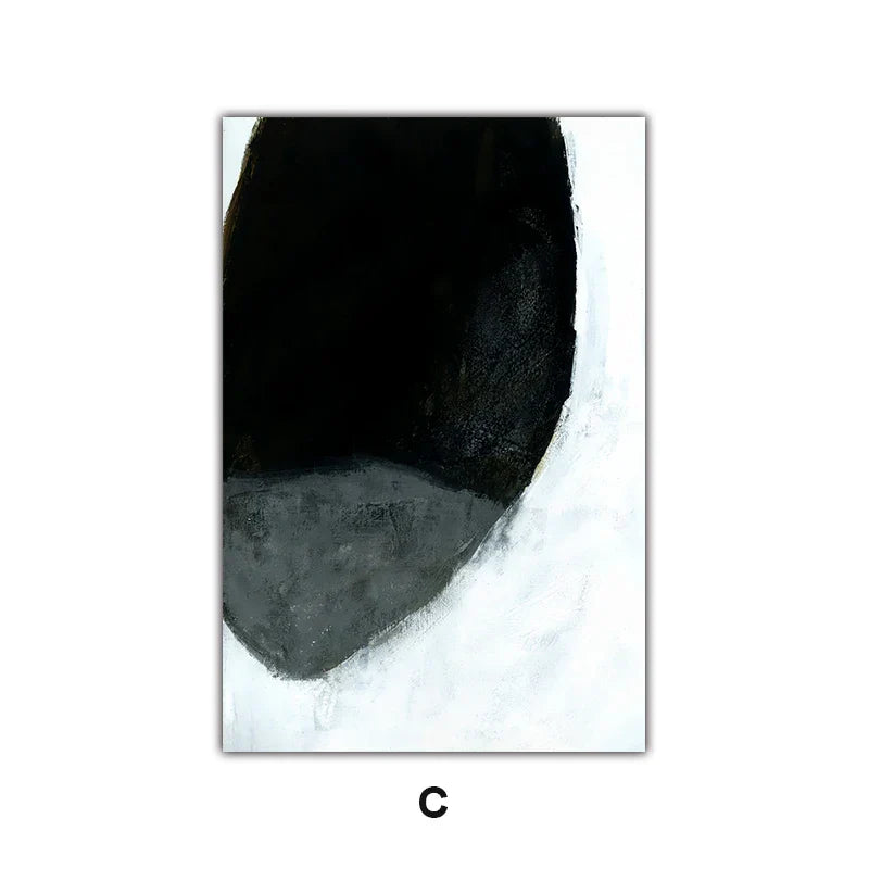 Dark Stones Abstract Wall Art Fine Art Canvas Prints Nordic Images For Modern Apartment Living Room Home Office Decor | Skanto