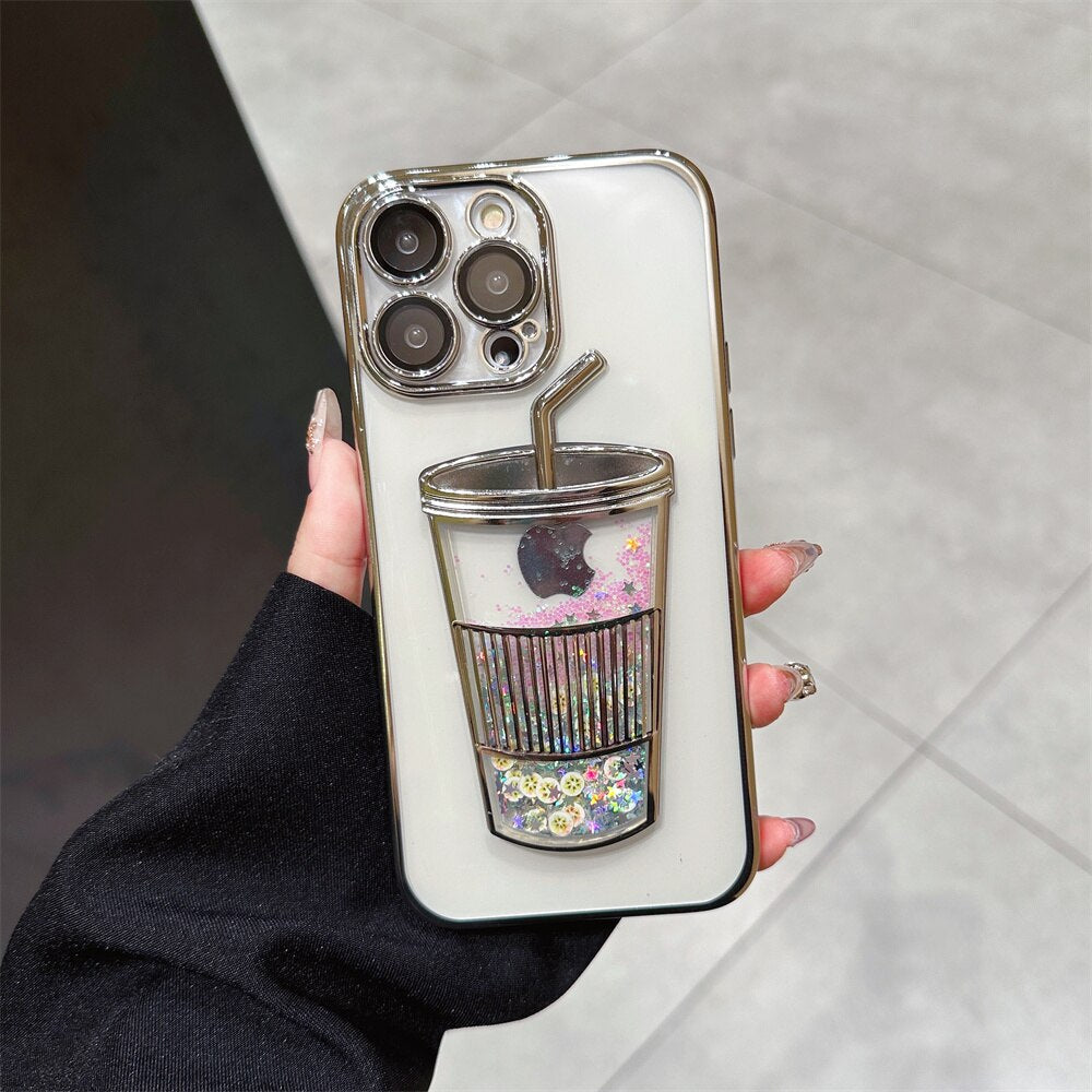Norvo | Glitter Star Drink Cup iPhone Cover