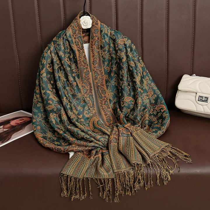Skanto | Élégancea | Dame skjerf | Cashmere følelse | 70 × 190 cm | Luksus trykk & varm