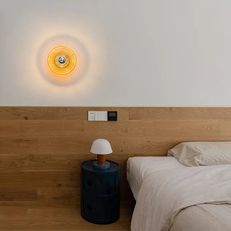 AquaGlow Vegglampe – LED-belysning med bølgemønster Skanto