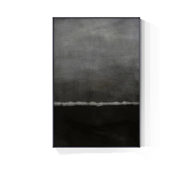 Blå-grå industri abstrakt veggkunst fine kunst lerrettrykk moderne kunst for moderne stue spisestue hjemme-kontor foyer kunst dekor | Skanto