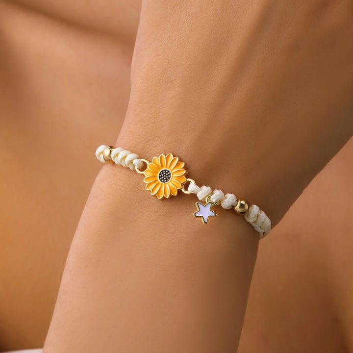 Skanto | Fléttet Feminin Blomster Stjerne Armbånd