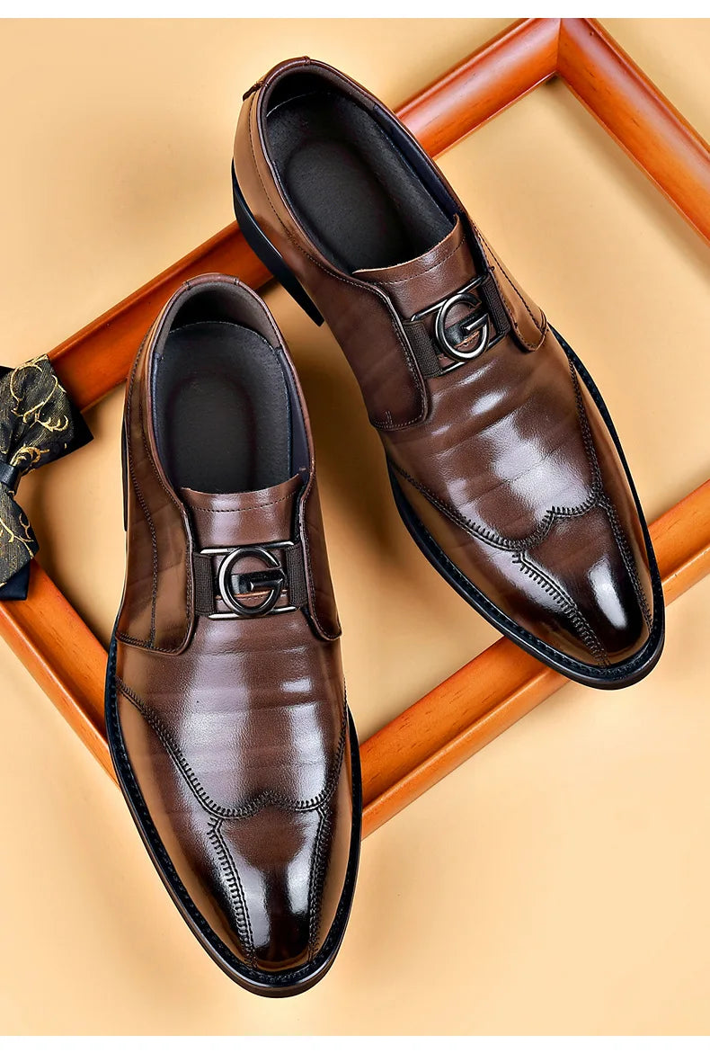 Norvo | Herresko i lær Stilige herresko Spisse Oxford bryllups lær herresko Gentlemans kontorsko