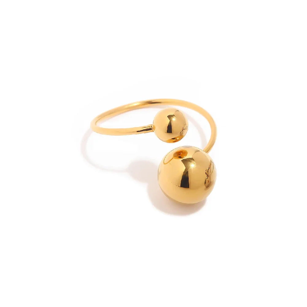 Skanto | 18k Bold To Kule Åpen Ring