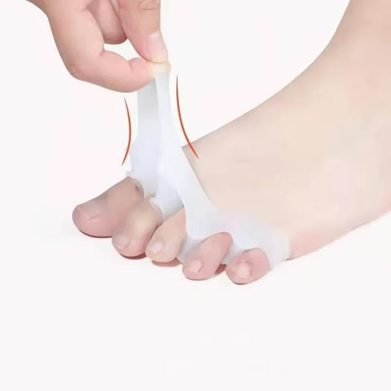 Skanto | Myke silikon tåseparatorer for hallux valgus lindring og justering, 1 par