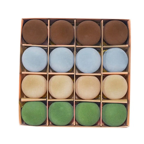 Velvet jul dekorasjoner baller sett - dekorative sfærer for tre & ferie dekor, elegant festlig aksent 16PCS 6cm (2,3 tommer)