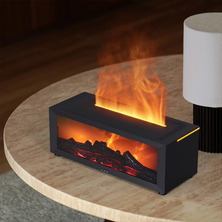 Skanto | Simulert Flamme Aromaterapi Diffuser og Luftfukter med Timer