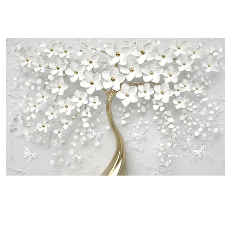 Abstract Floral Large Flower Petal Wood Wall Art Fine Art Canvas Prints Picture For Living Room Bedroom Lounge Art Decor | Skanto